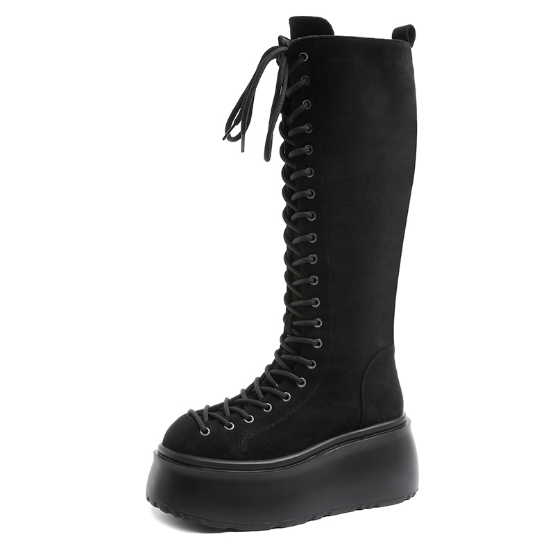 Women'S Fashion Korea - Botas de tubo medio con borlas