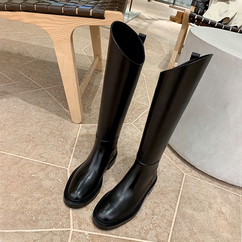 Women'S Fashion Knee High Boots - Botas de caballero negras de 3