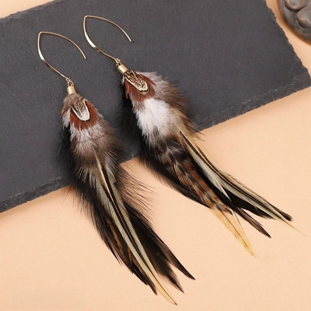 Pendientes Largos Boho con Plu - Women Fashion Photoshoot reseña y precio