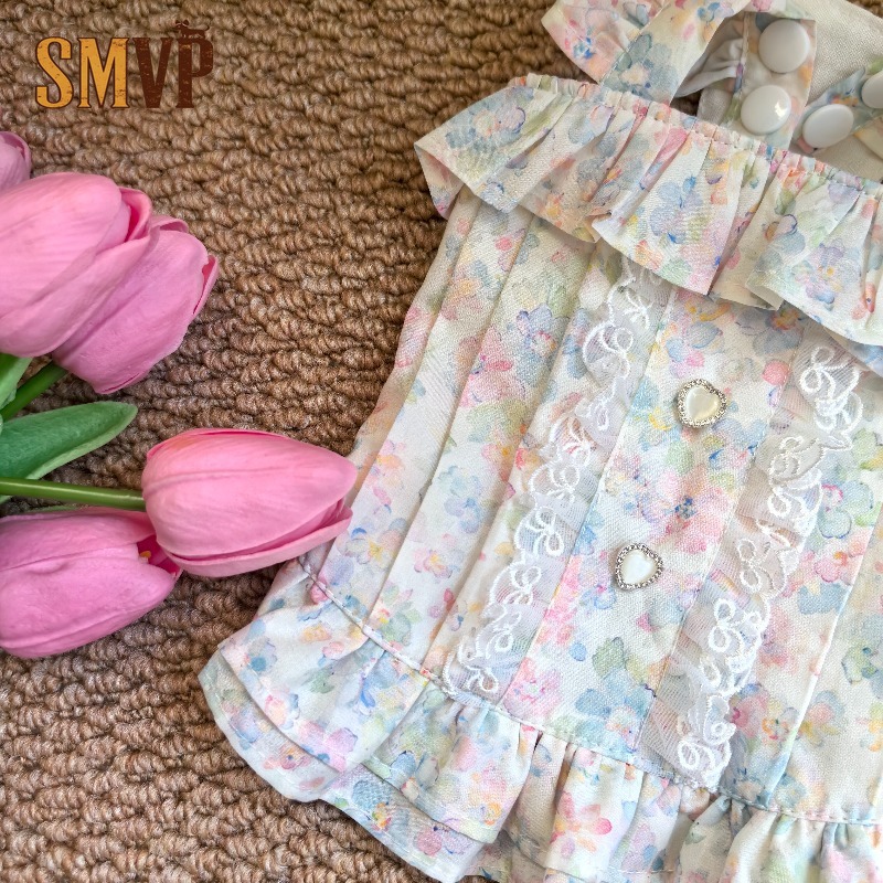 Vestido Camisero Floral Pastel - Lace Trim Cami reseña y precio