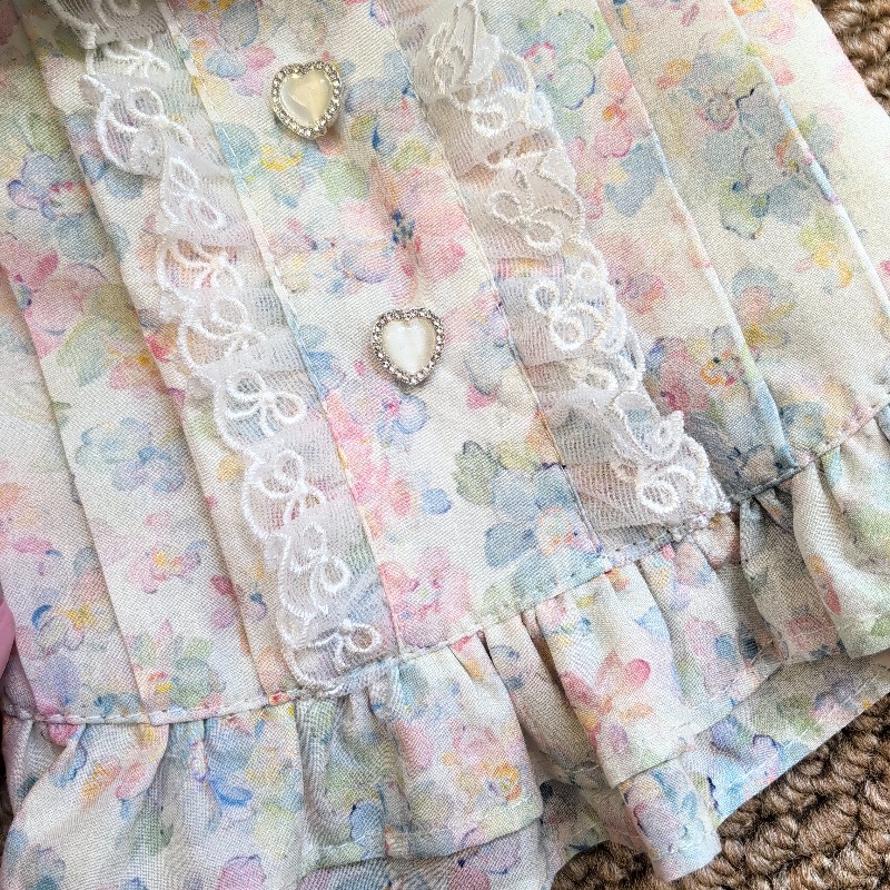 Vestido Camisero Floral Pastel - Lace Trim Cami reseña y precio