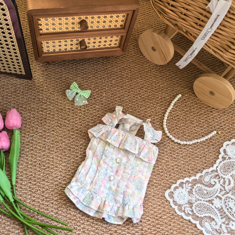 Vestido Camisero Floral Pastel - Lace Trim Cami reseña y precio