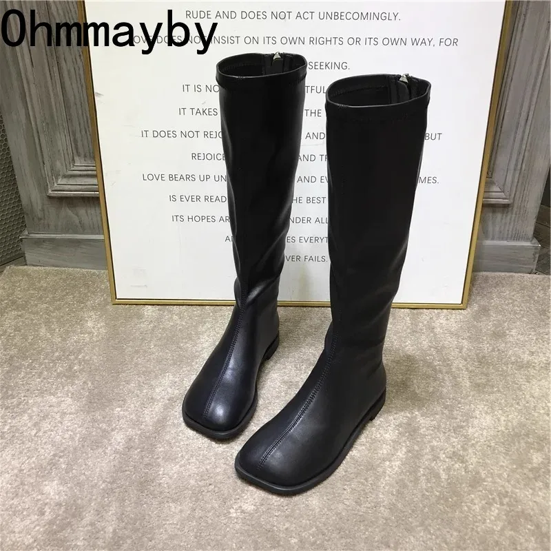 Botas hasta la rodilla elástic - Women'S Fashion Knee High Boots reseña y precio